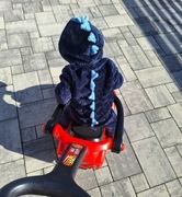 Kombinezon pluszowy dinozaur fred&flo 9-12 miesięcy granatowy