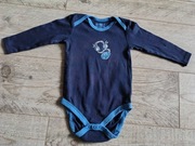 Granatowe body z długim rękawem lupilu 74/80