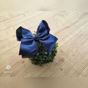 Granatowa piękna duża kokarda około 20cm Nowa 