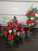 Komplet nagrobny obciążony stroik i bukiet 