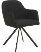 Krzesło tapicerowane z podłokietnikami Lola, obrotowe (Westwing Collection)