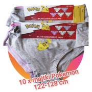 10 szt. majtki dziewczęce Pokemon 122-128 cm