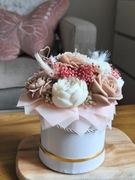 Flower Box Świece Sojowe Kawowa Wanilia – Prezent Handmade 12,5cm