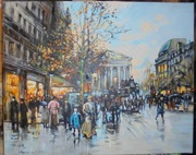 Paryż impresjonistycznie. Ręcznie malowany obraz olejny na płótnie 