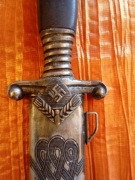 Nóż kordzik III Rzesza M 7 / 27 RŻM Solingen nóż Hitlerjugend.1939-1945