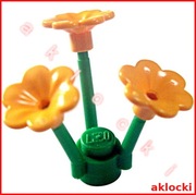 LEGO 3741 + 93081d KWIATEK ŁODYGA kwiatki jasny pomarańczowy