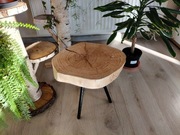 Stolik z plastra brzozy taboret 