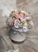 Duży Bukiet ze świec sojowych Flowerbox „Pudrowa Harmonia”