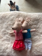 Myszki rękodzieło na prezent roczek ręcznie robione handmade 