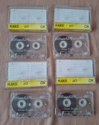 Kasety magnetofonowe Raks 60, cena za 4 sztuki