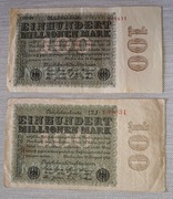 Banknot Niemcy 100 marek 1923 r.