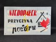 Tablica BHP PPOŻ PRL