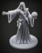 Figurka DnD RPG, druk 3D 16k, Czarodziej z kulą 