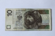 Banknot 10 zł z 2012 roku Seria AN6615446