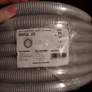 Tytuł aukcji Rura karbowana peszel ochronny RKL 25, 25mm, 25 metrów, szary