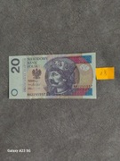 Banknot 20 zł Ciekawy numer