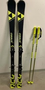 Fischer RC4 Speed narty carvingowe 170 cm + wiązania Z11+kijki, używane