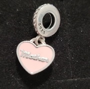 Charms srebrny s925 do bransoletki Pandora.  Zawieszka serce