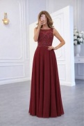 Suknia bordowa LUXUAR na studniówkę wesele 38 M