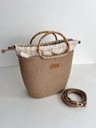Bag Torba jutowa z bambusowymi uchwytami 
