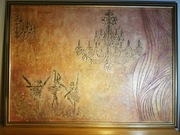 obraz 50x70 baletnice złoto/miedź