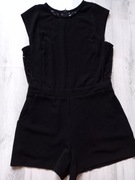 Czarny kombinezon damski z piękną koronką rozmiar 36/38