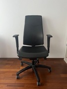 Krzesło biurowe | Fotel biurowy | Ikea Volmar | Czarna skóra