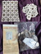 Duży zestaw monet także srebro w holderach i luzem 