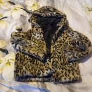 Krótki, płaszczyk, futerko, panterka, rozm 36 , kożuszek