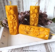 Świece ozdobne z wosku pszczelego