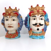 Teste di Moro, głowa donica wazon Sycylia komplet 2szt. Odbiór Warszawa 