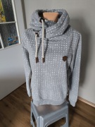 Naketano bluza damska z kapturem XL szary melanż komin 