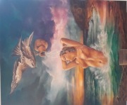 NIEBIAŃSKA CZYSTOŚĆ- NOWOCZESNY OBRAZ NA PŁÓTNIE 