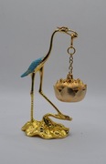 Kadzielnica żuraw złoto-turkusowy 12x5,3x6,6 cm
