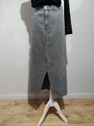 Szara jeansowa spódnica midi/ maxi marki Monki używana rozmiar 40/42
