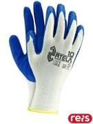 Reis RTELA 11 rękawice ochronne, biało-niebieskie, rozmiar 11 XXL 12 par