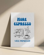 Plakat A3 More espresso vintage