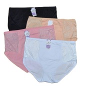 Big size Bawełniane majtki wysoki stan 4 szt _(8) 58/60 do 160 cm biodra