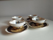 Zestaw 4 filiżanek i podstawków Chodzież 