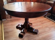 Stół rozkładany, dębowy, z Holandii, średn. 114cm