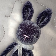 Maskotka długonogi królik amigurumi handmade 