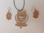 Kolczyki bizuteria ażur EKO wzór 3d NOWOŚĆ- SOWA