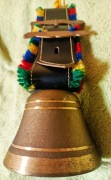 krowi dzwonek alpejski pasterski COW BELL schweiz brąz #5551 piękny dźwięk 