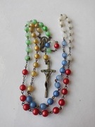 Różaniec kolorowy vintage