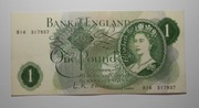 Stary banknot One Pound Anglia