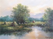 Obraz olejny Bociany 