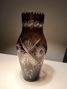 Duży kryształowy wazon ręcznie szlifowany 40cm