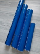 Folia samoprzylepna niebieska połysk. Wyprzedaż. Niska cena.