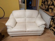 Sofa skórzana biała