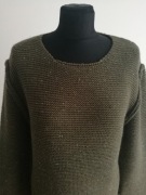 IMPERIAL Włoski Sweter Wełna Wełniany R S M Zielony Śliczy Ciepły Italy